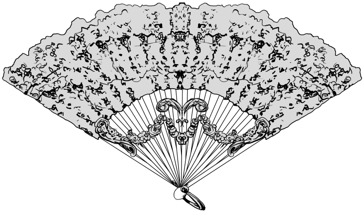 antique Victorian fan
